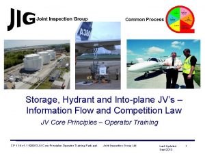 Common Process Storage Hydrant and Intoplane JVs Information