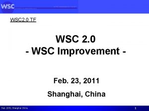 WSC 2 0 TF WSC 2 0 WSC