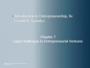 Introduction to Entrepreneurship 8 e Donald F Kuratko