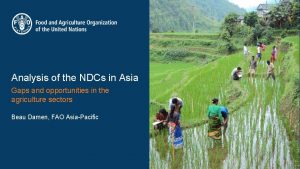 Analysis of the NDCs in Asia Gaps and
