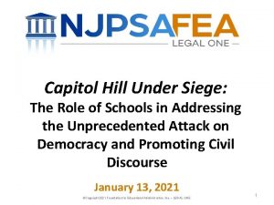 Capitol Hill Under Siege The Role of Schools