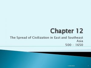 Chapter 12 The Spread of Civilization in East