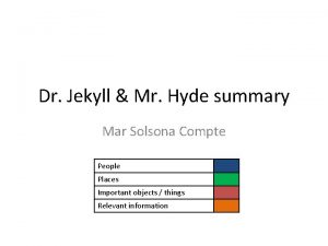 Dr Jekyll Mr Hyde summary Mar Solsona Compte