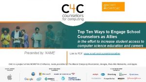 NCWIT NCWITC 4 C Top Ten Ways to