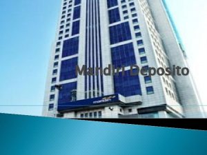 Mandiri Deposito NAMA ARIE SETYO W K NIM