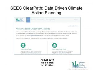 SEEC Clear Path Data Driven Climate Action Planning