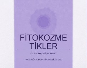 FTOKOZME TKLER Dr Ecz Derya EK POLAT FARMASTK