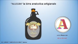 ALLEGRA la birra analcolica artigianale www Allegra com