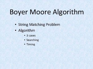 Boyer Moore Algorithm String Matching Problem Algorithm 3