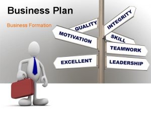 Business Plan Business Formation Business Formation Key decisions