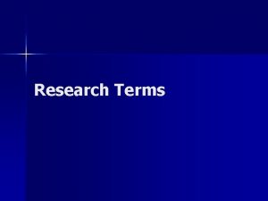 Research Terms APA Style American Psychological Association n