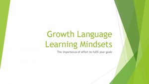 Growth Language Learning Mindsets The importance of effort