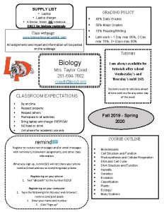 SUPPLY LIST Laptop charger A binder folder OR SUPPLY LIST Laptop charger A binder folder OR