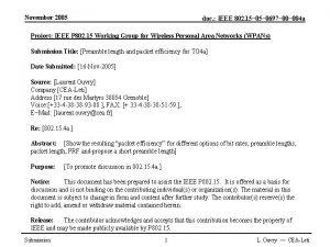 November 2005 doc IEEE 802 15 0697 004