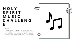 HOLY SPIRIT MUSIC CHALLENG E WEEK 3 CAN