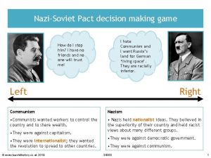 NaziSoviet Pact decision making game I hate Communism