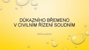 DKAZNHO BEMENO V CIVILNM ZEN SOUDNM PETR LAVICK