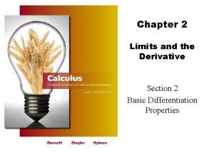 Chapter 2 Limits and the Derivative Section 2