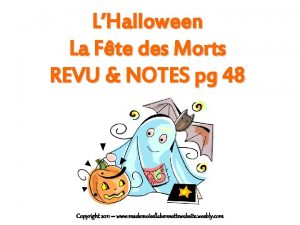 LHalloween La Fte des Morts REVU NOTES pg