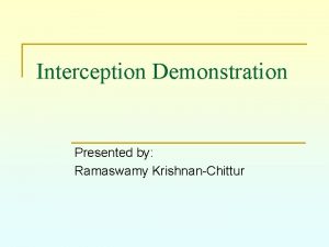 Interception Demonstration Presented by Ramaswamy KrishnanChittur Content n