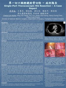 SinglePort Thoracoscopic Rib Resection A Case Report ChangLun