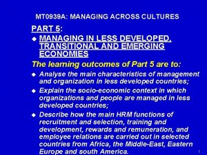 MT 0939 A MANAGING ACROSS CULTURES PART 5