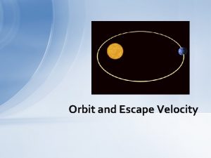 Orbit and Escape Velocity Orbital Basics Throw a