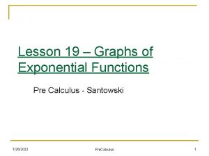 Lesson 19 Graphs of Exponential Functions Pre Calculus