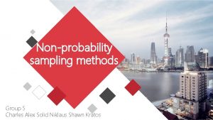 Nonprobability sampling methods Group 5 Charles Alex Solid