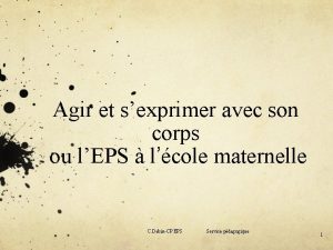 Agir et sexprimer avec son corps ou lEPS