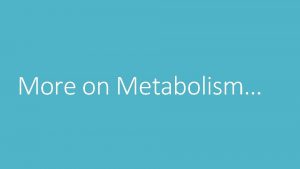 More on Metabolism Proteins carbohydrates and fats move