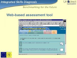 Webbased assessment tool Assessment tool outputs Individual profiles