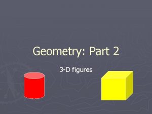 Geometry Part 2 3 D figures Polyhedron 3