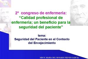 2 congreso de enfermera Calidad profesional de enfermera