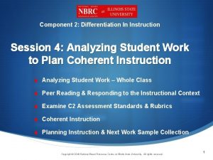 Component 2 Differentiation In Instruction Session 4 Analyzing