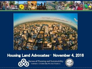 Housing Land Advocates November 4 2016 Portland Employment