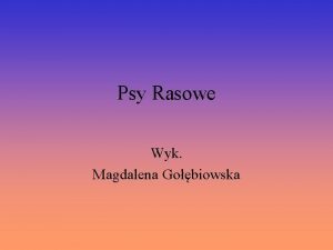 Psy Rasowe Wyk Magdalena Gobiowska Pasterskie Owczarek Niemiecki