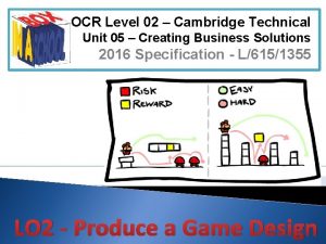 OCR Level 02 Cambridge Technical Unit 05 Creating