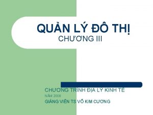 QUN L TH CHNG III CHNG TRNH A