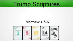 Trump Scriptures l Matthew 4 5 6 Trump