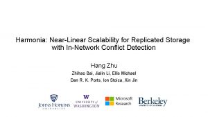 Harmonia NearLinear Scalability for Replicated Storage with InNetwork