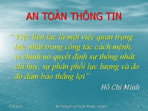 AN TON THNG TIN Vic lin lc l