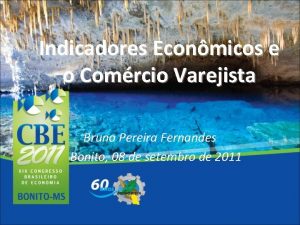 Indicadores Econmicos e o Comrcio Varejista Bruno Pereira