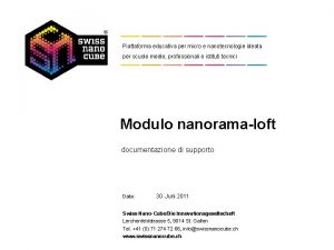 Piattaforma educativa per micro e nanotecnologie ideata per