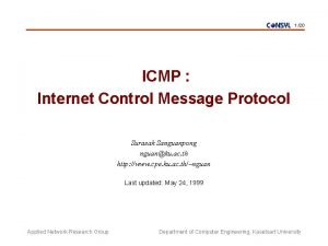 1 20 ICMP Internet Control Message Protocol Surasak