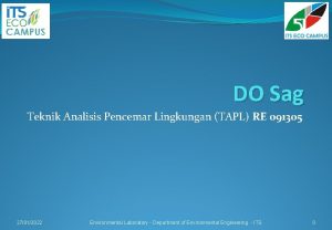 DO Sag Teknik Analisis Pencemar Lingkungan TAPL RE