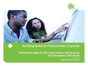 Building National Phytosanitary Capacity Discussion paper for the