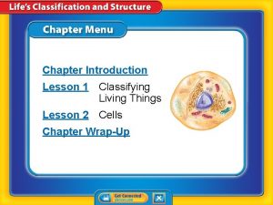 Chapter Introduction Lesson 1 Classifying Living Things Lesson
