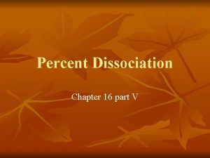 Percent dissociation formula