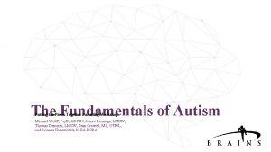 The Fundamentals of Autism Putting the Pieces Together